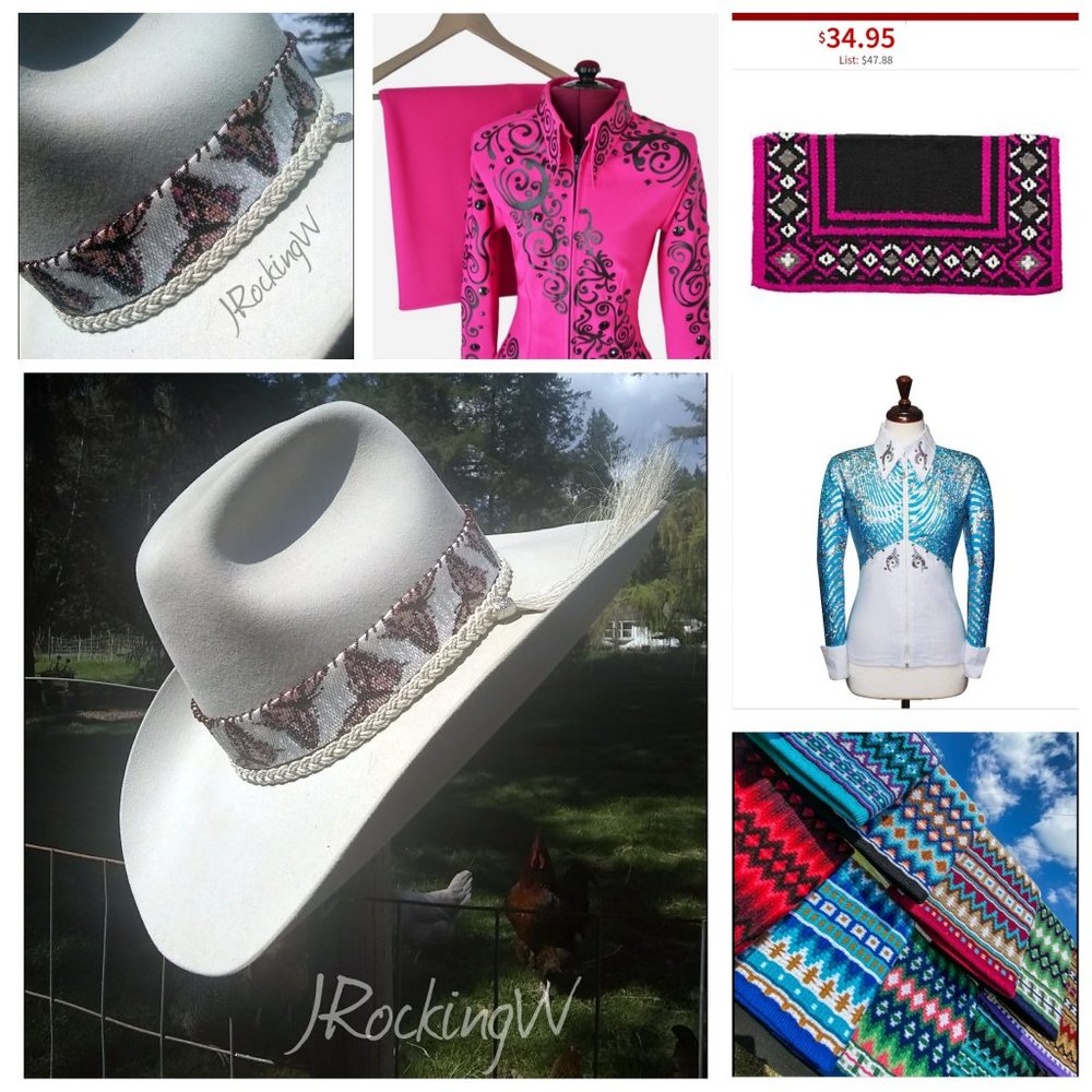 JRW Custom Cowboy Infinity Hat Band Butterflies